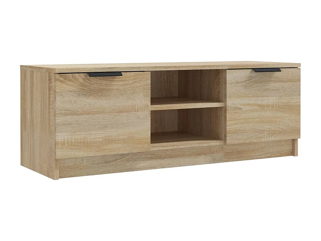Kaelyn Tv-meubel 102x35x36,5 cm bewerkt hout sonoma eikenkleurig