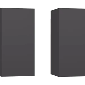 Hoeselt Tv-meubels 2 st 30,5x30x60 cm bewerkt hout grijs Hoeselt Tv-meubels 2 st 30,5x30x60 cm bewerkt hout grijs