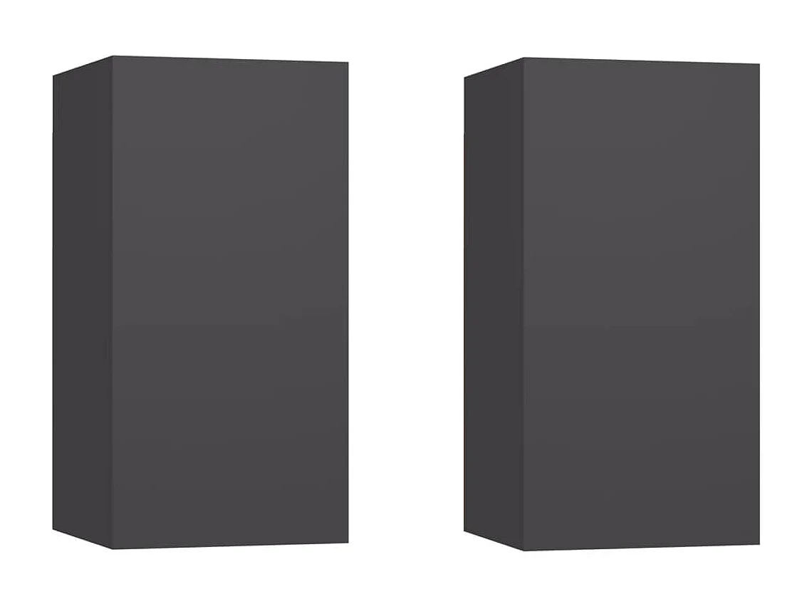Hoeselt Tv-meubels 2 st 30,5x30x60 cm bewerkt hout grijs