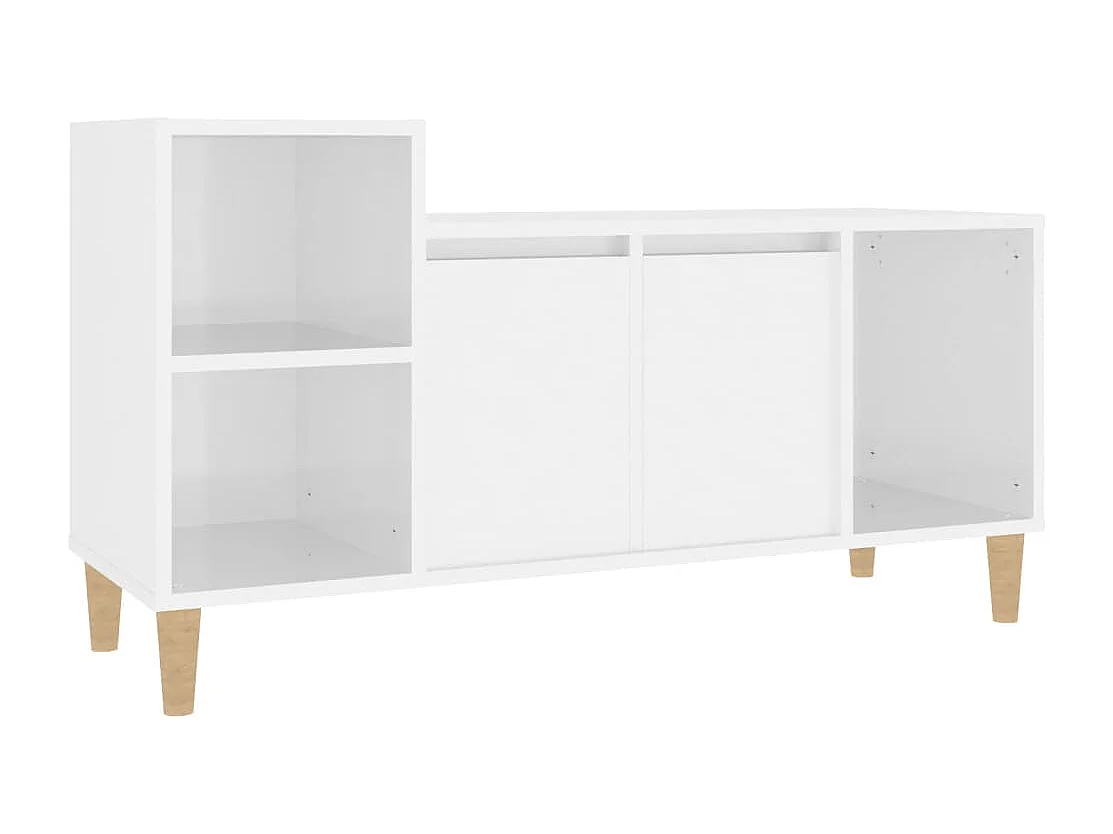 Ibtihal Tv-meubel 100x35x55 cm bewerkt hout hoogglans wit