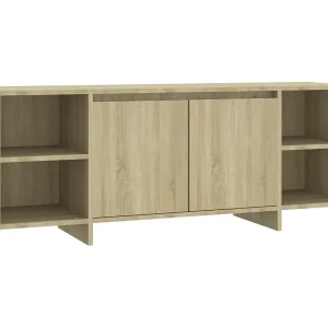 Isolde Tv-meubel 130x35x50 cm bewerkt hout sonoma eikenkleurig Isolde Tv-meubel 130x35x50 cm bewerkt hout sonoma eikenkleurig