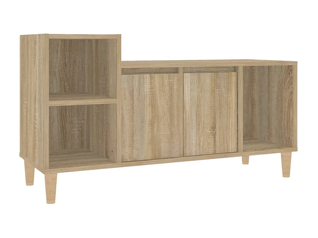 Ibtihal Tv-meubel 100x35x55 cm bewerkt hout sonoma eikenkleurig