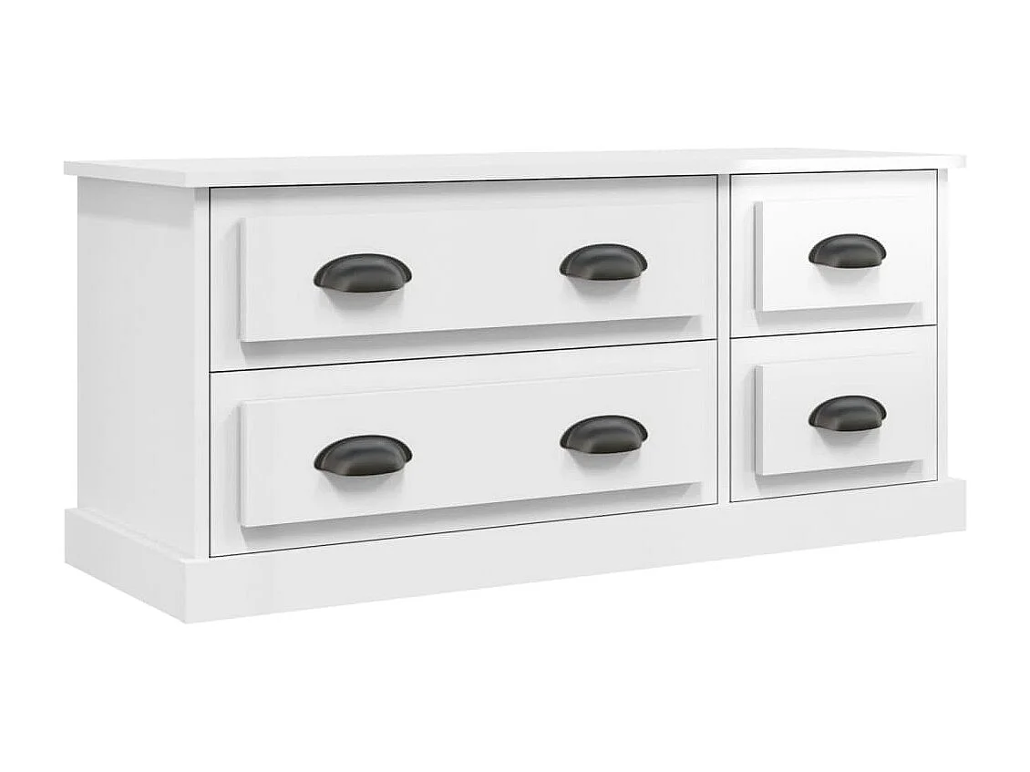 Joeri Tv-meubel 100x35,5x45 cm bewerkt hout hoogglans wit