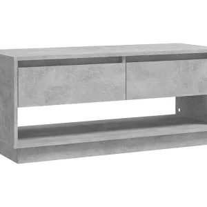 Ilias  Tv-meubel 102x41x44 cm bewerkt hout betongrijs