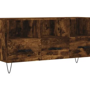 Juana Fernanda Tv-meubel 102x36x50 cm bewerkt hout gerookt eikenkleurig Juana Fernanda Tv-meubel 102x36x50 cm bewerkt hout gerookt eikenkleurig