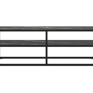 Iselin Marie Tv-meubel met zwart marmerglas 120x40x40 cm zwart Iselin Marie Tv-meubel met zwart marmerglas 120x40x40 cm zwart