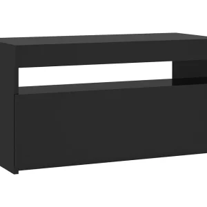 Ilion Tv-meubel met LED-verlichting 75x35x40 cm zwart Ilion Tv-meubel met LED-verlichting 75x35x40 cm zwart