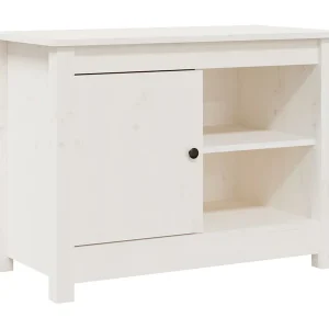 Jean-Gabriel  Tv-meubel 70×36,5×52 cm massief grenenhout wit