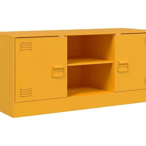 Jean-Claude Tv-meubel 99x39x44 cm staal mosterdgeel Jean-Claude Tv-meubel 99x39x44 cm staal mosterdgeel