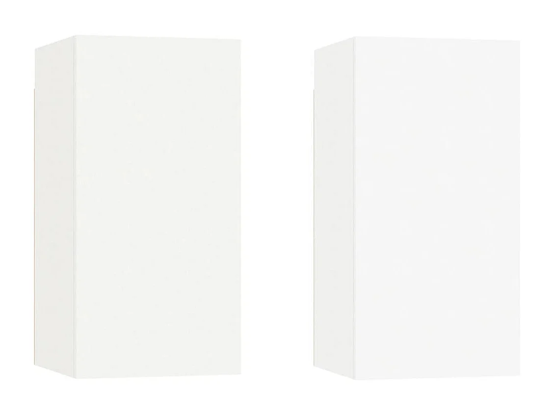 Hoeselt Tv-meubelen 2 st 30,5x30x60 cm bewerkt hout wit