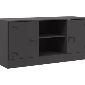 Jean-Claude Tv-meubel 99x39x44 cm staal zwart Jean-Claude Tv-meubel 99x39x44 cm staal zwart