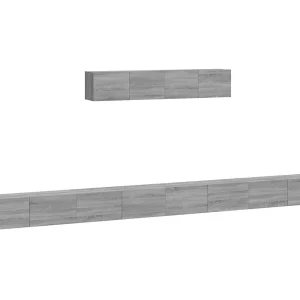 Juliette 6-delige Tv-meubelset bewerkt hout grijs sonoma eikenkleurig Juliette 6-delige Tv-meubelset bewerkt hout grijs sonoma eikenkleurig