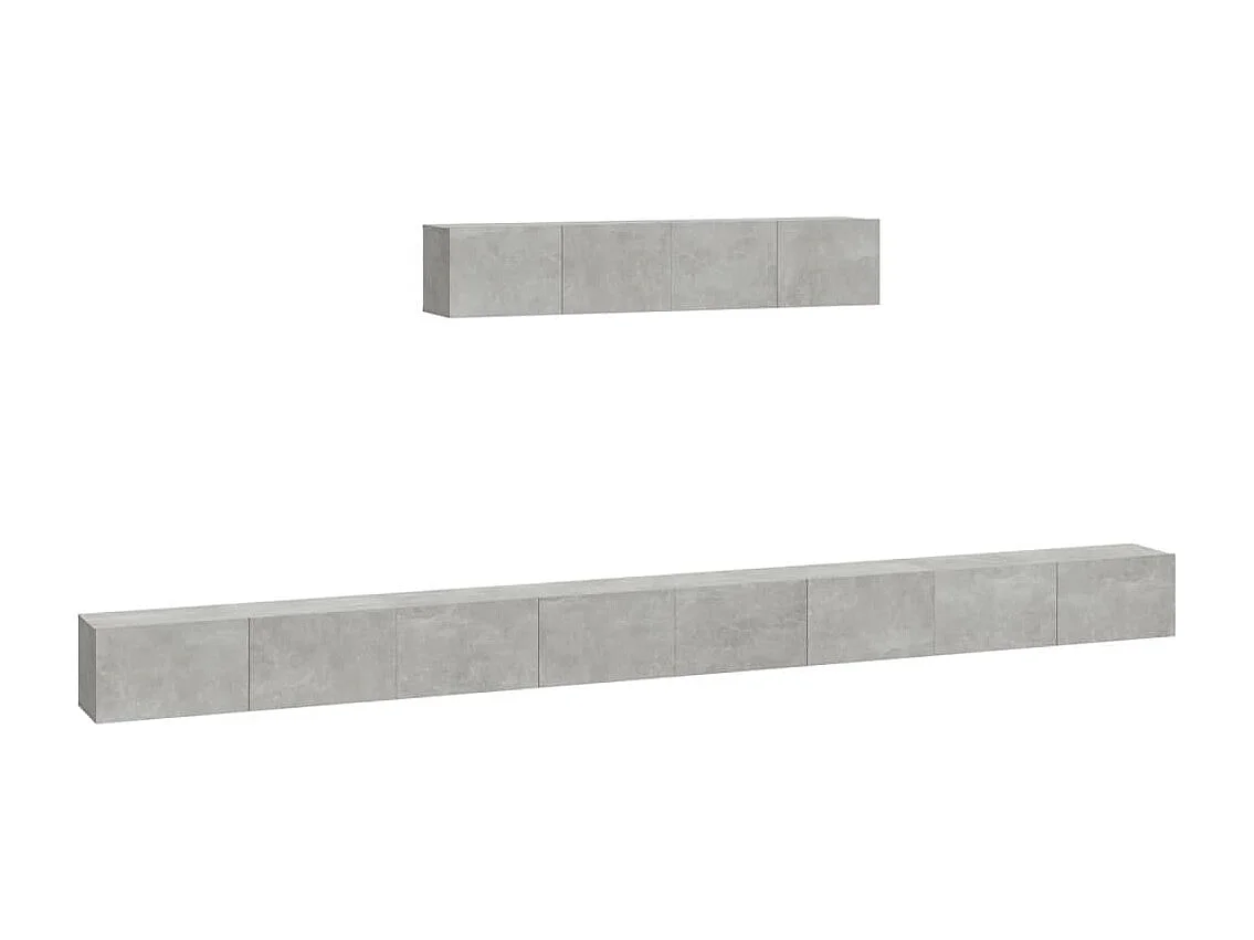 Juliette 6-delige Tv-meubelset bewerkt hout betongrijs