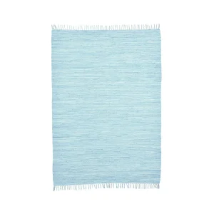 Katoenen tapijt, handgeweven en omkeerbaar 160×230 cm lichtblauw Happy Cotton Katoenen tapijt, handgeweven en omkeerbaar 160×230 cm lichtblauw Happy Cotton