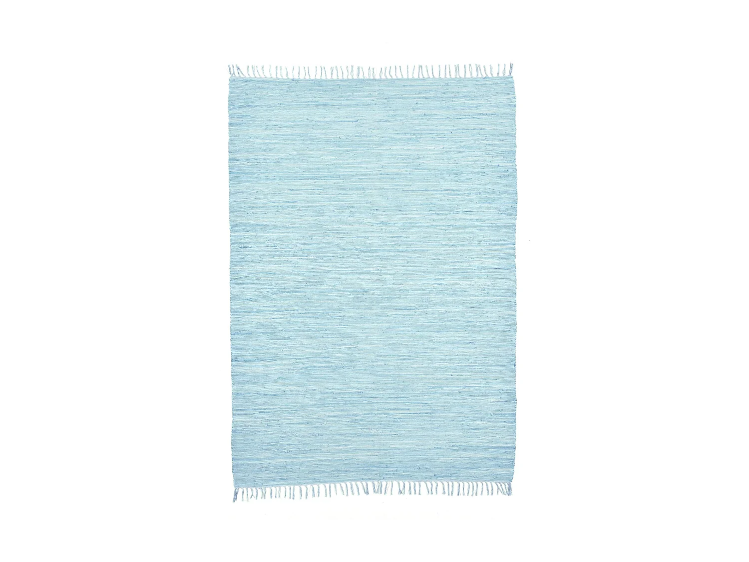 Katoenen tapijt, handgeweven en omkeerbaar 160x230 cm lichtblauw Happy Cotton
