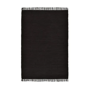 Katoenen tapijt, handgeweven en omkeerbaar 60×120 cm zwart Happy Cotton Katoenen tapijt, handgeweven en omkeerbaar 60×120 cm zwart Happy Cotton