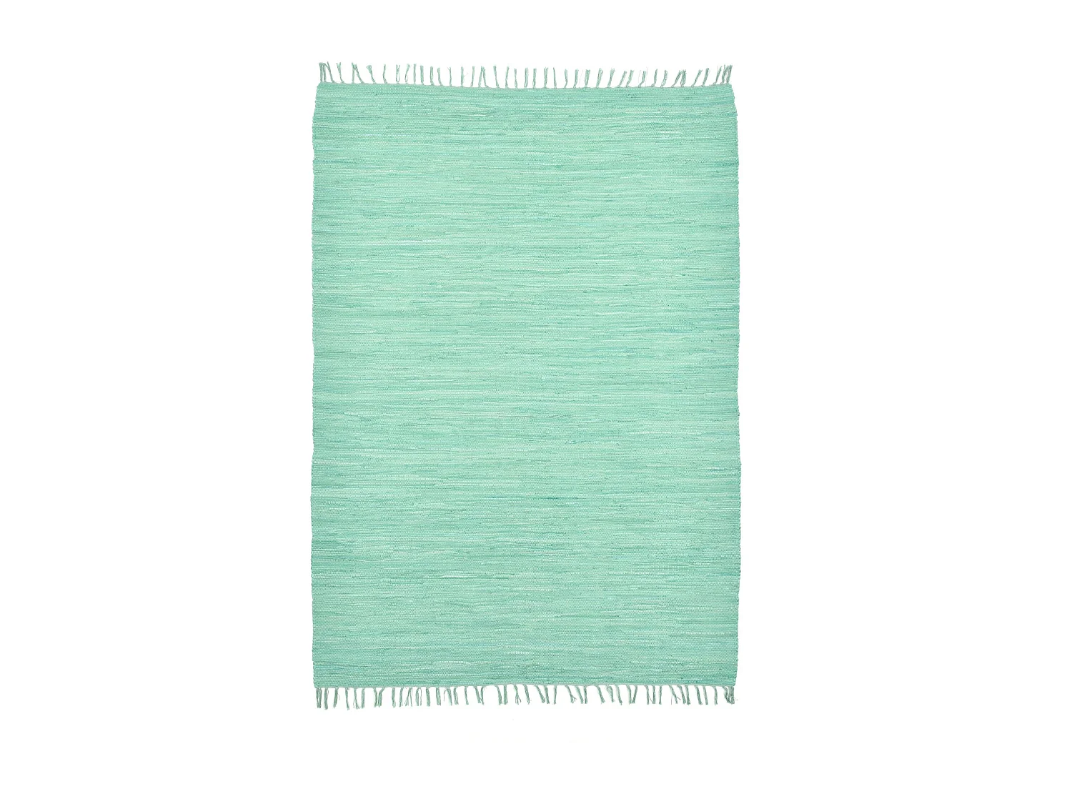 Katoenen tapijt, handgeweven en omkeerbaar 90x160 cm munt Happy Cotton
