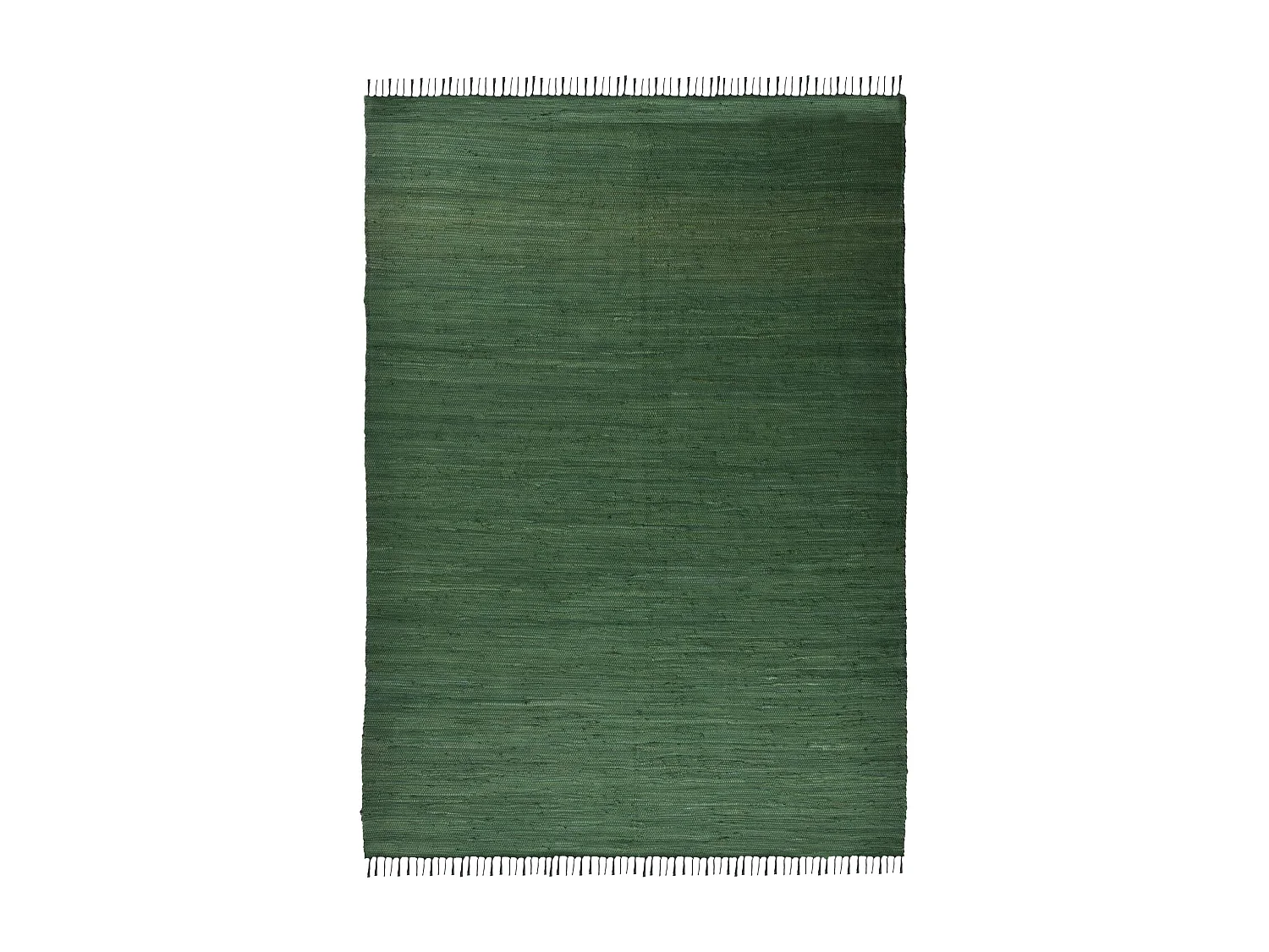 Katoenen tapijt, handgeweven en omkeerbaar 160x230 cm donkergroen Happy Cotton