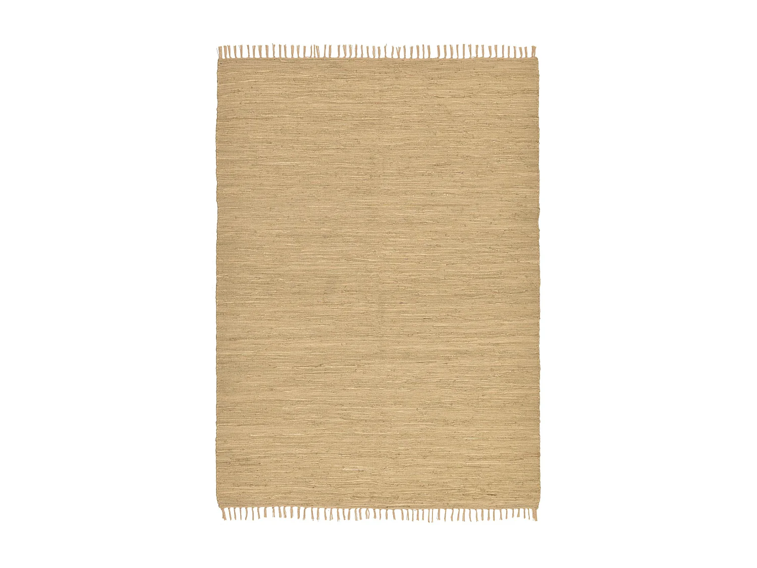 Katoenen tapijt, handgeweven en omkeerbaar 60x120 cm natuurlijk Happy Cotton