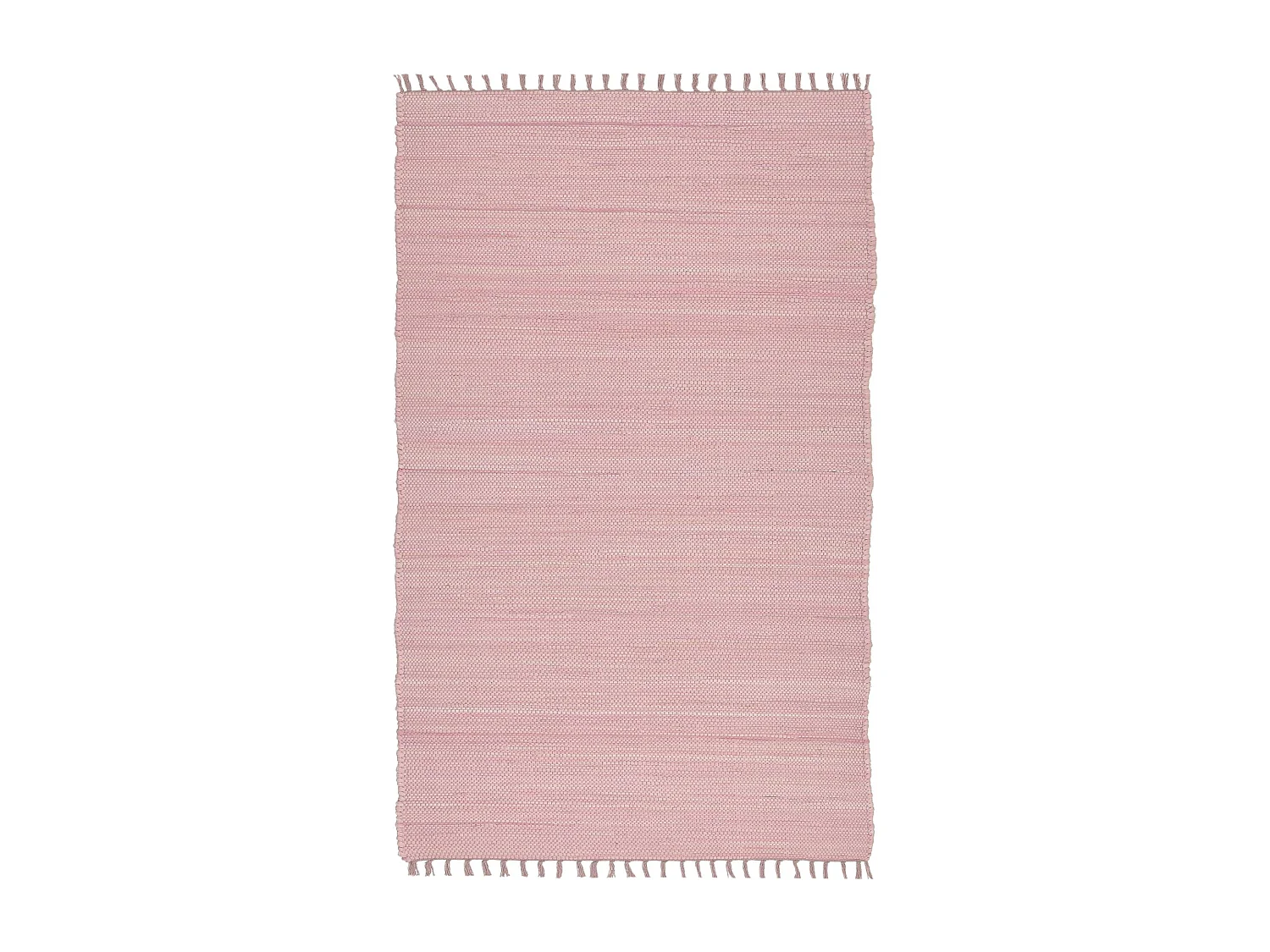 Katoenen tapijt, handgeweven en omkeerbaar 160x230 cm roze Happy Cotton