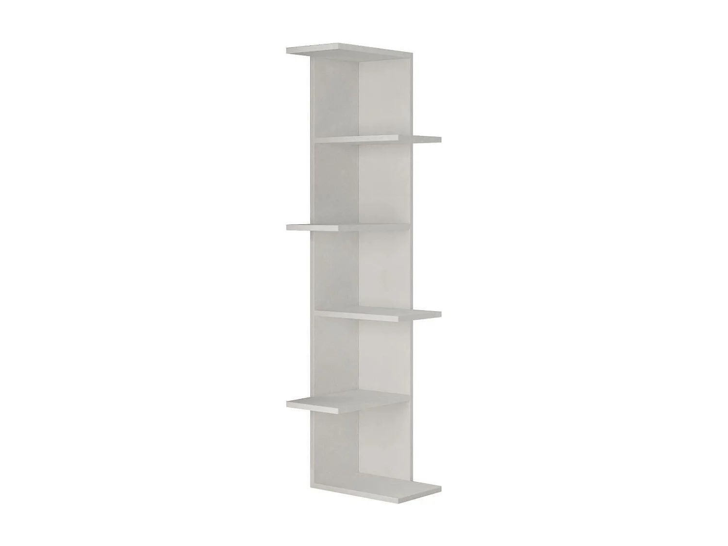 Hoekrek 6 planken wit H141 cm - Saso