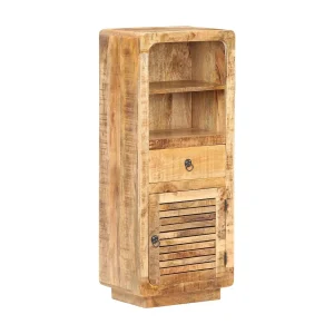 Hoge kast 45x32x110 cm ruw mangohout