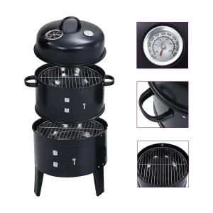 Houtskoolroker barbecue-grill 3-in-1 40×80 cm Houtskoolroker barbecue-grill 3-in-1 40×80 cm