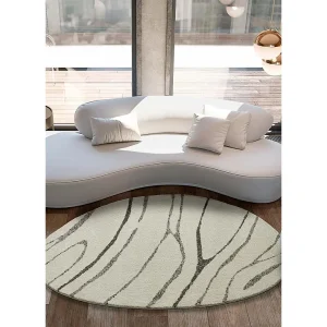 Hoogpolig tapijt – abstract – wit – 194×290 cm – NIAMEY