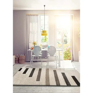 Hoogpolig tapijt – shaggy geometrisch – beige / grijs – 135×190 cm – SCENIC Hoogpolig tapijt – shaggy geometrisch – beige / grijs – 135×190 cm – SCENIC
