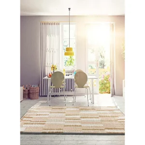 Hoogpolig tapijt – shaggy geometrisch – beige – 133×190 cm – SERENE TERRA Hoogpolig tapijt – shaggy geometrisch – beige – 133×190 cm – SERENE TERRA