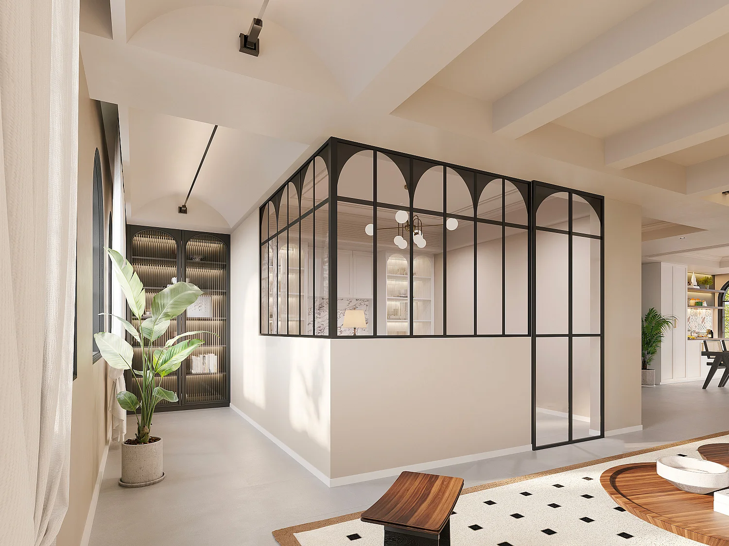 Hoekraam werkplaats van gepoedercoat aluminium L180 x B180 x H130 cm (B x H) -Zwart - ARCADEA
