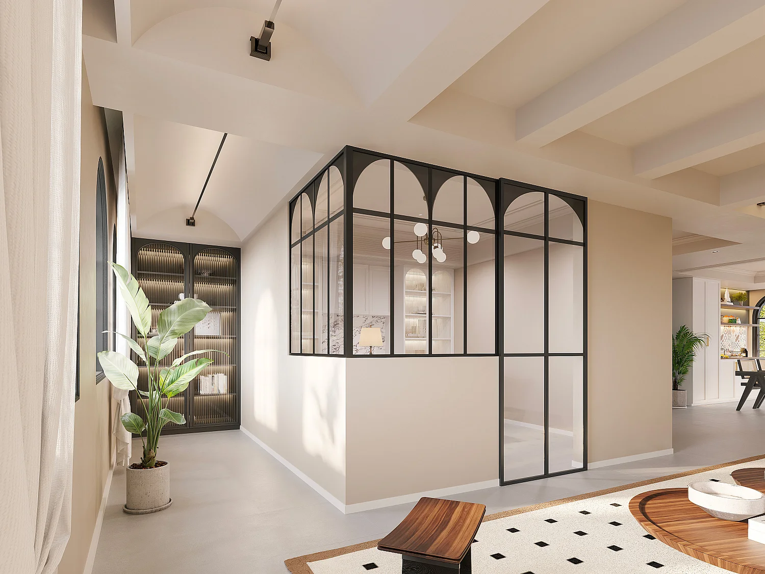 Hoekraam werkplaats van gepoedercoat aluminium L120 x B120 x H130 cm (B x H) -Zwart - ARCADEA