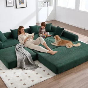 Kaleido 3.0 – 5-zits modulaire bank – Omvormbare bank met extern metalen frame – Onbeperkte doe-het-zelfcombinaties – Ideaal voor woonkamer en kantoor