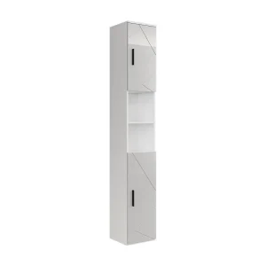 Hoge kast wit/wit hoogglans 30x30x190 irma Hoge kast wit/wit hoogglans 30x30x190 irma