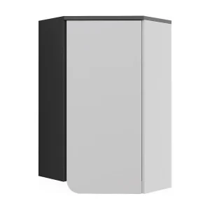 Hoekwandkast antraciet/wit 60×42.4×75 karen