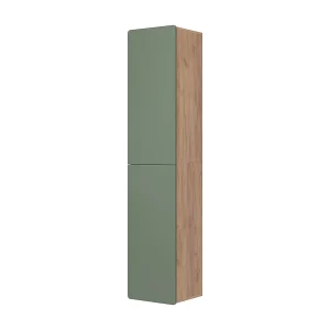 Hoge kasten groen/gouden eik 36.6×33.2×171.6 izan Hoge kasten groen/gouden eik 36.6×33.2×171.6 izan