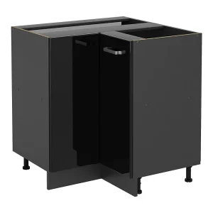 Hoekkast zwart hoogglans 75.6x46x81.6 r-line Hoekkast zwart hoogglans 75.6x46x81.6 r-line