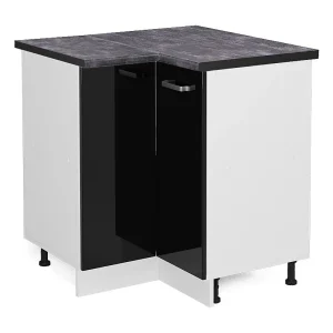 Hoekkast zwart hoogglans 75.6x60x81.6 r-line Hoekkast zwart hoogglans 75.6x60x81.6 r-line