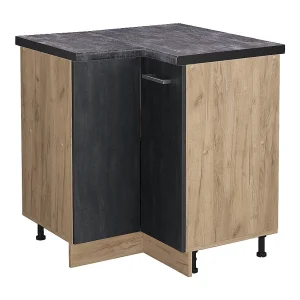Hoekkast zwart beton 75.6x60x81.6 r-line Hoekkast zwart beton 75.6x60x81.6 r-line