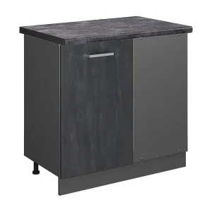 Hoekkast zwart beton 86x60x81.6 r-line Hoekkast zwart beton 86x60x81.6 r-line