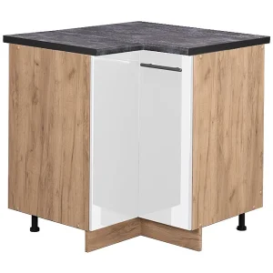 Hoekkast wit hoogglans 80.5x60x82 fame-line Hoekkast wit hoogglans 80.5x60x82 fame-line