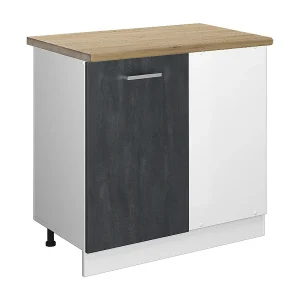 Hoekkast zwart beton 86x60x81.6 r-line Hoekkast zwart beton 86x60x81.6 r-line