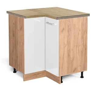 Hoekkast wit hoogglans 75.6x60x81.6 r-line Hoekkast wit hoogglans 75.6x60x81.6 r-line