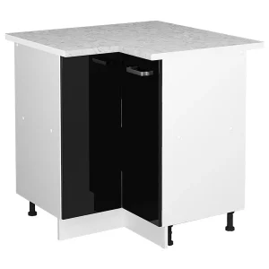 Hoekkast zwart hoogglans 75.6x60x81.6 r-line Hoekkast zwart hoogglans 75.6x60x81.6 r-line
