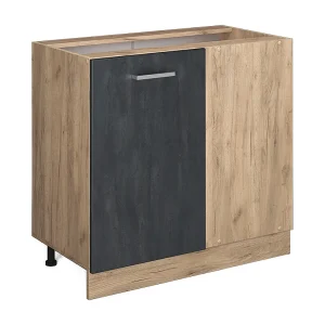 Hoekkast zwart beton 86x46x81.6 r-line Hoekkast zwart beton 86x46x81.6 r-line