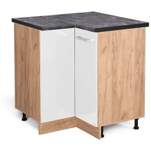 Hoekkast wit hoogglans 75.6x60x81.6 r-line Hoekkast wit hoogglans 75.6x60x81.6 r-line