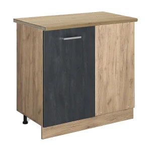 Hoekkast zwart beton 86x60x81.6 r-line Hoekkast zwart beton 86x60x81.6 r-line