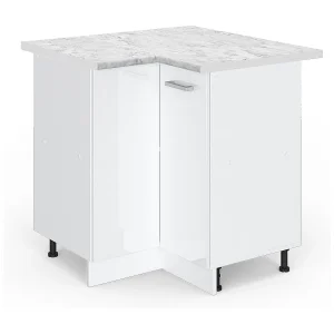 Hoekkast wit hoogglans 75.6x60x81.6 r-line Hoekkast wit hoogglans 75.6x60x81.6 r-line