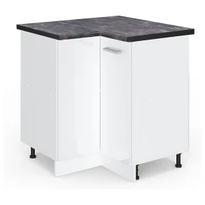 Hoekkast wit hoogglans 75.6x60x81.6 r-line Hoekkast wit hoogglans 75.6x60x81.6 r-line