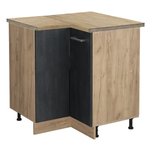 Hoekkast zwart beton 75.6x60x81.6 r-line Hoekkast zwart beton 75.6x60x81.6 r-line